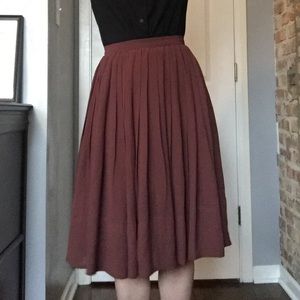 Club Monaco high-waisted pleated midi skirt